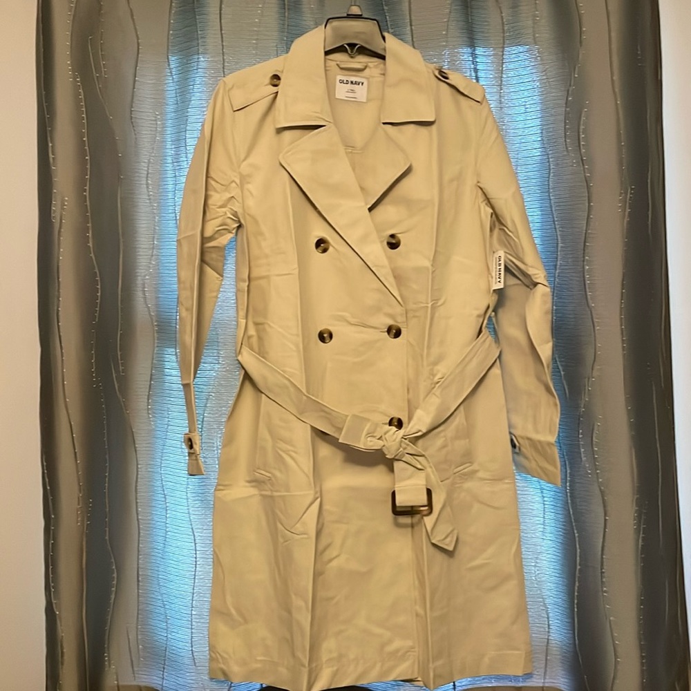 NWT old navy cream trench coat
